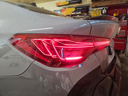SOLD OUT......RED ONLY-BMW CSL  Style Tail Lights  Version 5.0 * Coding and Harness Included for G82 Models G83 do not need the Harness Just Coding  *