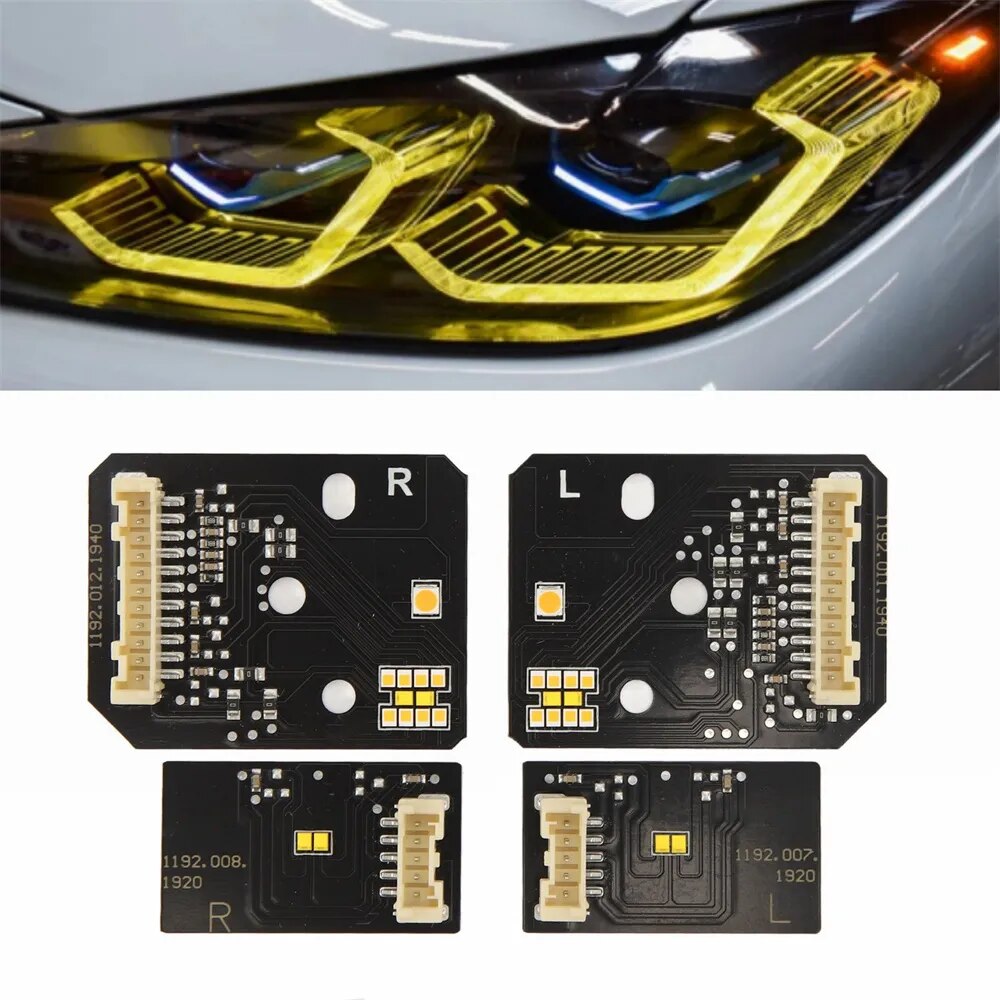 BMW M3- M4 - G22, G26,G80, G82, G83 and  i4 DRL LED Modules with CSL Yellow DRL LED